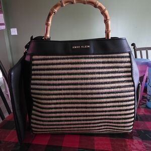 Anne Klein Striped Tote